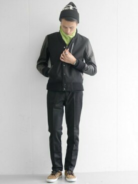 「URBAN RESEARCH（アーバンリサーチ）のアイテム（スタジャン）」を使った、kondoさん（メンズ・180cm）の秋コーディネート