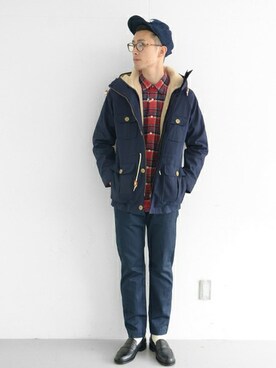 「URBAN RESEARCH（アーバンリサーチ）のアイテム（マウンテンパーカー）」を使った、kondoさん（メンズ・180cm）の秋コーディネート