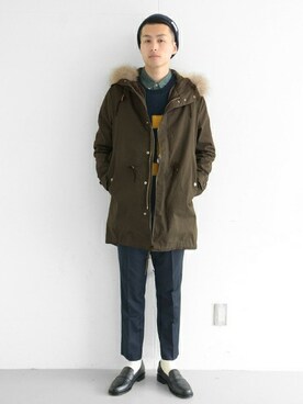 「URBAN RESEARCH（アーバンリサーチ）のアイテム（モッズコート）」を使った、kondoさん（メンズ・180cm）の秋コーディネート