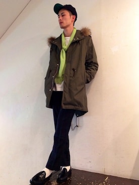 「URBAN RESEARCH（アーバンリサーチ）のアイテム（モッズコート）」を使った、kondoさん（メンズ・180cm）の秋コーディネート