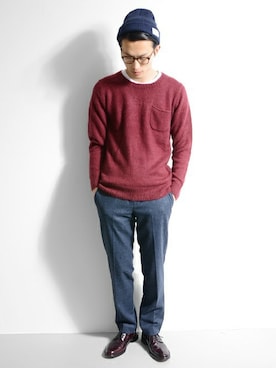 「URBAN RESEARCH（アーバンリサーチ）のアイテム（ニットキャップ/ビーニー）」を使った、kondoさん（メンズ・180cm）の冬コーディネート