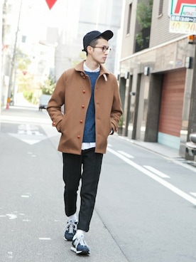 「URBAN RESEARCH（アーバンリサーチ）のアイテム（ピーコート）」を使った、kondoさん（メンズ・180cm）の冬コーディネート