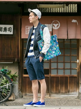 「URBAN RESEARCH（アーバンリサーチ）のアイテム（スタジャン）」を使った、kondoさん（メンズ・180cm）の春コーディネート