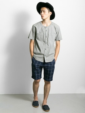 「URBAN RESEARCH（アーバンリサーチ）のアイテム（その他シューズ）」を使った、kondoさん（メンズ・180cm）の夏コーディネート