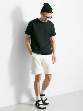「URBAN RESEARCH（アーバンリサーチ）のアイテム（ニットキャップ/ビーニー）」を使った、kondoさん（メンズ・180cm）の夏コーディネート