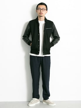 「URBAN RESEARCH（アーバンリサーチ）のアイテム（スタジャン）」を使った、kondoさん（メンズ・180cm）の夏コーディネート