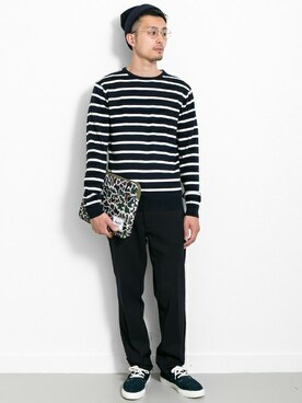 「buddy（バディ）のアイテム（スニーカー）」を使った、kondoさん（メンズ・180cm）の秋コーディネート