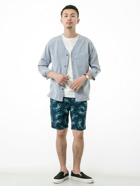 「ブルー x ホワイト」｜kondoさん（メンズ・180cm）の夏コーディネート