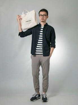 「shirts．（シャツ）のアイテム」を使った、kondoさん（メンズ・180cm）の夏コーディネート