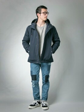 「URBAN RESEARCH（アーバンリサーチ）のアイテム（ミリタリージャケット）」を使った、kondoさん（メンズ・180cm）の秋コーディネート
