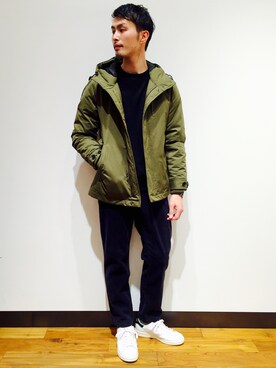 「URBAN RESEARCH（アーバンリサーチ）のアイテム（ミリタリージャケット）」を使った、kondoさん（メンズ・180cm）の冬コーディネート