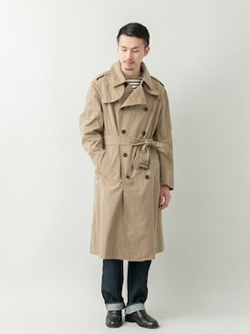 「URBAN RESEARCH（アーバンリサーチ）のアイテム（トレンチコート）」を使った、kondoさん（メンズ・180cm）の春コーディネート
