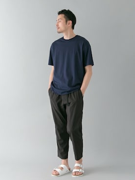 「コンフォートサンダル」｜kondoさん（メンズ・180cm）の夏コーディネート