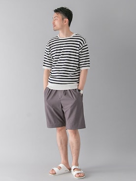 「コンフォートサンダル」｜kondoさん（メンズ・180cm）の夏コーディネート