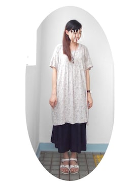 「chou chou de maman（シュシュドママン）のアイテム」を使った、polly↟↟さん（レディース・160cm）の夏コーディネート