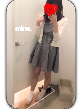 「春ワンピ」｜「アイテム（デニムジャケット）」を使った、みねさん（レディース・164cm）の春コーディネート