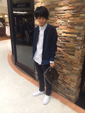 「MofM(manofmoods)（マンオブムーズ）のアイテム（パンツ）」を使った、KYOHEI TANIGUCHIさん（メンズ・172cm）の春コーディネート