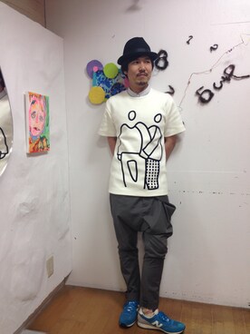 「JW Anderson（ジェイダブリューアンダーソン）のアイテム（スウェット）」を使った、asaさん（メンズ・169cm）の秋コーディネート