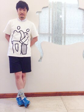 「JW Anderson（ジェイダブリューアンダーソン）のアイテム（スウェット）」を使った、asaさん（メンズ・169cm）の秋コーディネート