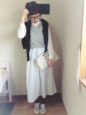 「おめかしコーデ」｜あさみさん（レディース・162cm）の春コーディネート