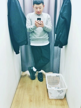 「working style」｜「アイテム（スウェット）」を使った、Gaudyさん（メンズ・168cm）の春コーディネート