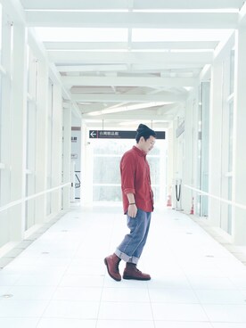 「TAIPEI」｜「アイテム（ブーティ）」を使った、Gaudyさん（メンズ・168cm）の秋コーディネート