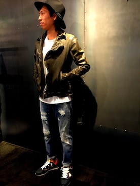 「STRUM（ストラム）のアイテム」を使った、にっしーさん（メンズ・175cm）の春コーディネート