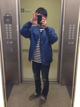 「And A（アンドエー）のアイテム（ジャケット/アウター）」を使った、8bさん（メンズ・168cm）の春コーディネート