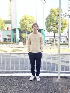 「COMMON PROJECTS（コモンプロジェクト）のアイテム（シューズ）」を使った、ミヤタ リョウさん（メンズ・168cm）の冬コーディネート