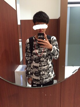 「しまむら（シマムラ）のアイテム（Tシャツ/カットソー）」を使った、ゆーやさん（メンズ・167cm）の冬コーディネート
