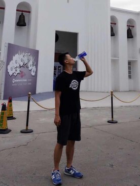 「Dickies（ディッキーズ）のアイテム（Tシャツ/カットソー、ブラック系）」を使った、TLさん（メンズ・175cm）の秋コーディネート