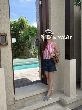 「skirt」｜「アイテム（腕時計）」を使った、Yabe Daiさん（レディース・157cm）の夏コーディネート