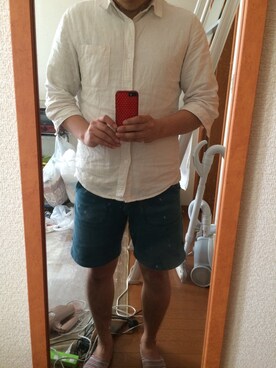 「JUNMEN（ジュンメン）のアイテム（パンツ）」を使った、やすさん（メンズ・165cm）の秋コーディネート