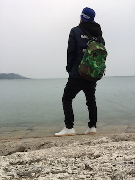 「BASECONTROL（ベースコントロール）のアイテム（ジャケット/アウター）」を使った、ともぴー28号さん（メンズ・169cm）の冬コーディネート