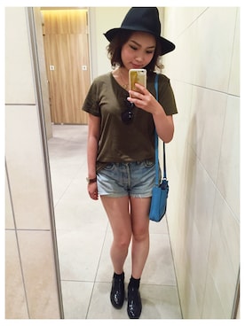 「ハットコーデ」｜Aika❤︎さん（レディース・159cm）の夏コーディネート