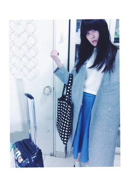 「spring」｜「アイテム（ダッフルコート）」を使った、Zoe Luanさん（レディース・168cm）の春コーディネート