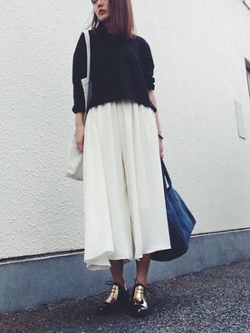 「ISOOK（アイスー）のアイテム（その他シューズ）」を使った、大田くるみさん（レディース・147cm）の春コーディネート