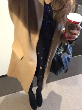 「chico_（チコ）のアイテム（ブーティ）」を使った、Chimoさん（レディース・167cm）の冬コーディネート