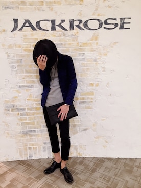 「アイテム（クラッチバッグ）」を使った、tsubasa183さん（メンズ・178cm）の秋コーディネート