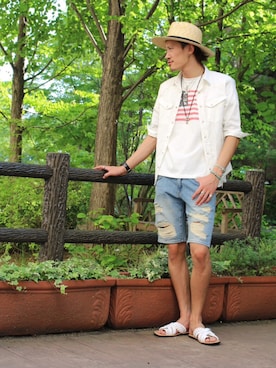 「JACKROSE(ジャックローズ)のアイテム」を使った、tsubasa183さん(メンズ・178cm)の夏コーディネート