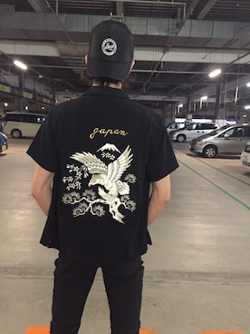 「JACKROSE（ジャックローズ）のハイパーストレッチ立体加工カラーパンツ（デニムパンツ）」を使った、tsubasa183さん（メンズ・178cm）の夏コーディネート