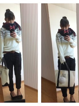 miy☺︎さん（レディース・160cm）の冬コーディネート