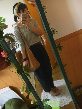 「Linetta（リネッタ）のアイテム」を使った、みくこさん（レディース・155cm）の夏コーディネート