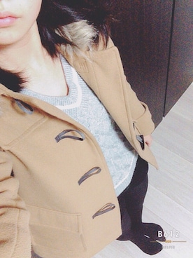 「ROPE' PICNIC（ロペピクニック）のアイテム（ダッフルコート）」を使った、macoさん（レディース・168cm）の冬コーディネート