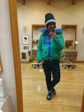 「Candy Stripper（キャンディストリッパー）のアイテム（ナイロンジャケット）」を使った、おじいちゃんさん（メンズ・161cm）の春コーディネート