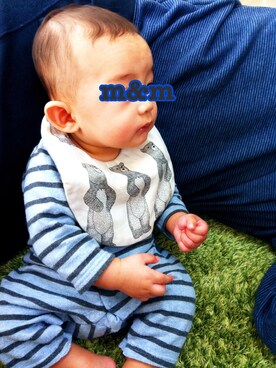 「CELEC（セレク）のアイテム」を使った、m&mさん（キッズ・70cm）の春コーディネート