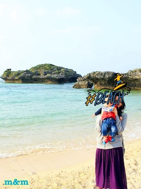 「GO SPROUT（ゴースプラウト）のアイテム」を使った、m&mさん（キッズ・70cm）の夏コーディネート