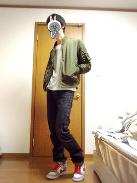 「SEVENDAYS=SUNDAY（セブンデイズサンデイ）のアイテム（ミリタリージャケット）」を使った、takuさん（メンズ・180cm）の秋コーディネート