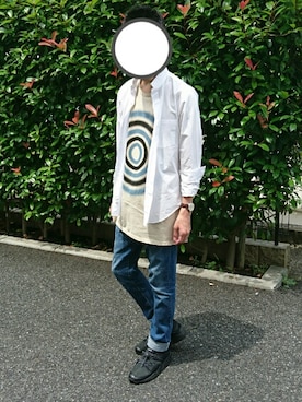 「Lui's（ルイス）のLui's(ルイス) スキニーデニムパンツ（デニムパンツ）」を使った、hiroさん（メンズ・171cm）の夏コーディネート