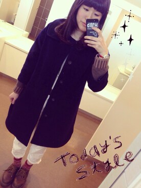 「I am I （アイアムアイ）のアイテム（その他アウター）」を使った、kotoneさん（レディース・158cm）の冬コーディネート